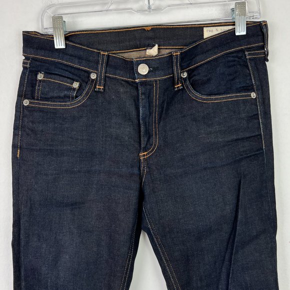 Rag & Bone Cate Mid-Rise Skinny Jeans Dark Rinse Size 28 GUC - Picture 3 of 16